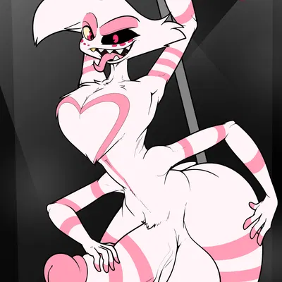 angel dust (hazbin hotel, hellaverse) created by ner0 kobold
