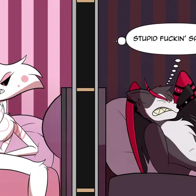 angel dust, husk (hazbin hotel) (hazbin hotel, hellaverse) created by lexi arts