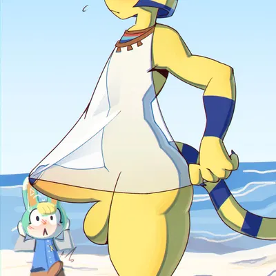 ankha (animal crossing), sasha (animal crossing) (animal crossing, nintendo) created by nepentz