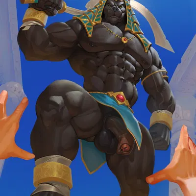 anubis (egyptian mythology, middle eastern mythology) created by deaddragonp