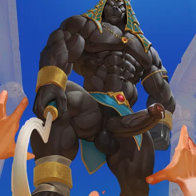 anubis (egyptian mythology, middle eastern mythology) created by deaddragonp