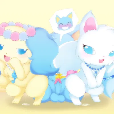 aussie (aussieafterdark), larimar (jewelpet), sapphie (jewelpet) (jewelpet, sanrio) created by plushcrochet