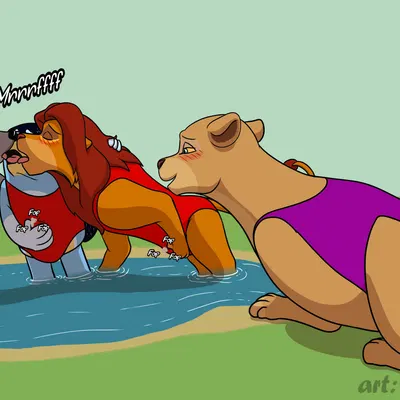 bandit heeler, mr. wolf (the bad guys), nala (the lion king) (bluey (series), disney) created by caluriri