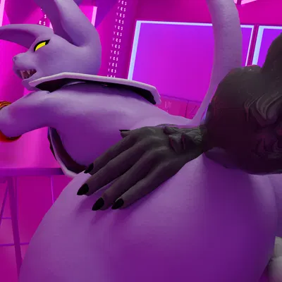 beerus, wolf (petruz) (dragon ball, dragon ball super) created by domizoni