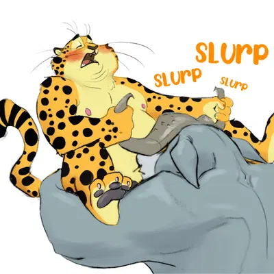 benjamin clawhauser, chief bogo (disney, zootopia) created by fufer