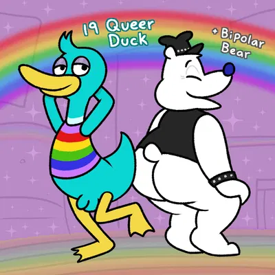 bi-polar bear (queer duck), queer duck (character) (queer duck (series)) created by nishi oxnard