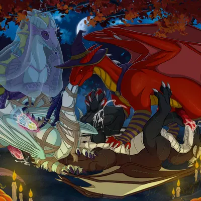 bitvoid, rumez (arganath), seba (fur-man) (european mythology, mythology) created by darkforestt, fridaflame