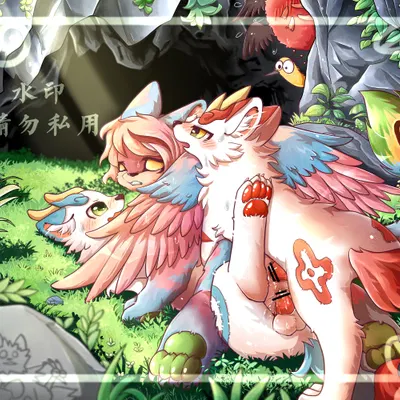 bixie (fabulous beasts), dijiang (fabulous beasts), hundun (fabulous beasts) (asian mythology, chinese mythology) created by catgiovanni