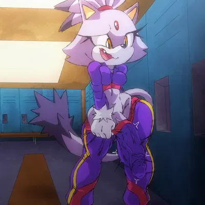 blaze the cat (mario and sonic at the olympic games, sega) created by bytesduh