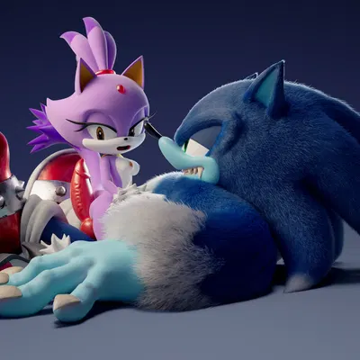 blaze the cat, sonic the hedgehog, sonic the werehog (sega, sonic the hedgehog (series)) created by ganondork
