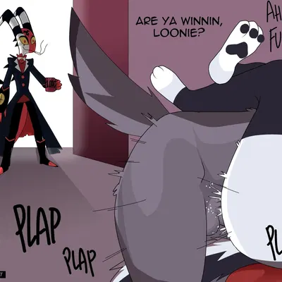 blitzo (helluva boss), loona (helluva boss), vortex (helluva boss) (are ya winning son?, hellaverse) created by carliabot