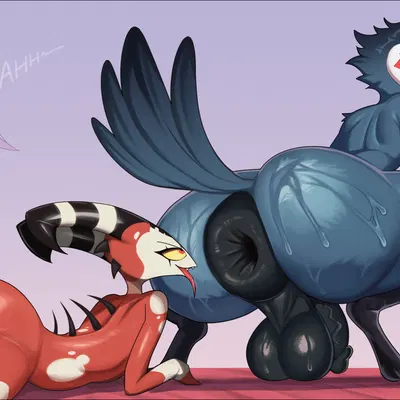 blitzo (helluva boss), stella (helluva boss), stolas (helluva boss) (hellaverse, helluva boss) created by markmanez