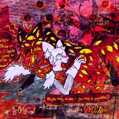 bloodhound (jackrabbit), shirogane (ice scream) (deep sea prisoner, funamusea) created by jackrabbit (artist)