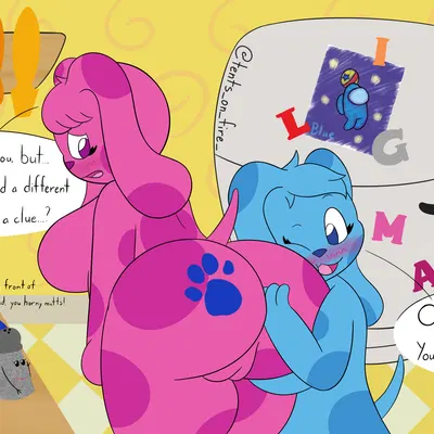 blue (among us), blue (blue's clues), crewmate (among us) (ambient among us, among us) created by tentsonfire