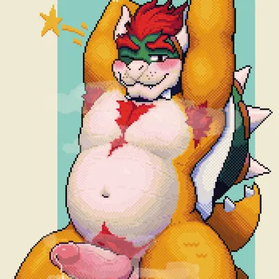 bowser (mario bros, mythology) created by seedy stitches (artist)