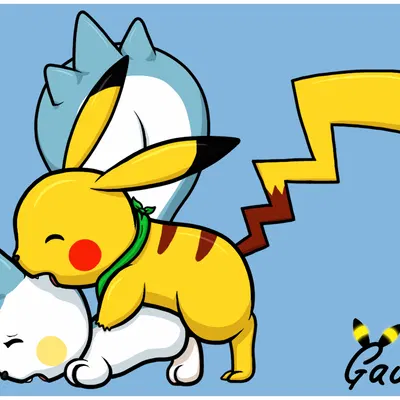 cache (pachirisu), lust (pikachu) (everstone guild, nintendo) created by gau (artist)