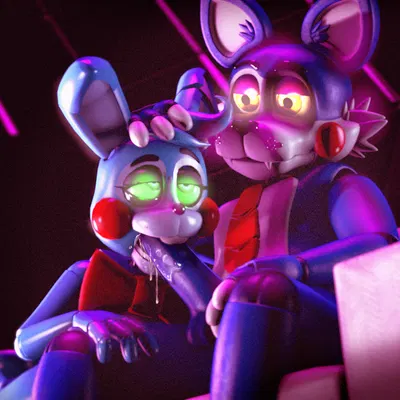 candy (fnac), toy bonnie (fnaf) (five nights at candy's, five nights at freddy's) created by nightka