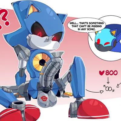 chaos sonic, metal sonic (netflix, sega) created by polarisart