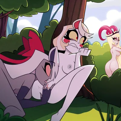 charlie morningstar, lilith magne (hazbin hotel), vaggie (hazbin hotel) (hazbin hotel, hellaverse) created by deadinside97