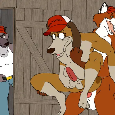 chief (tfath), copper (tfath), tod (tfath) (disney, the fox and the hound) created by fluffypunk