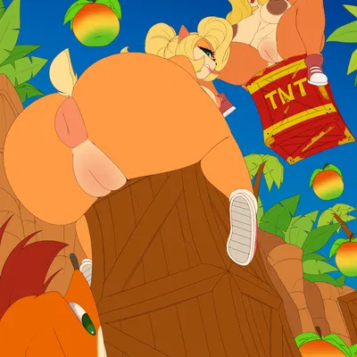 coco bandicoot, crash bandicoot, tawna bandicoot (activision, crash bandicoot (series)) created by astroodragon, sadflowerhappy