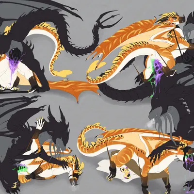 dark the xenodragon (alien (franchise), european mythology) created by l.gecko