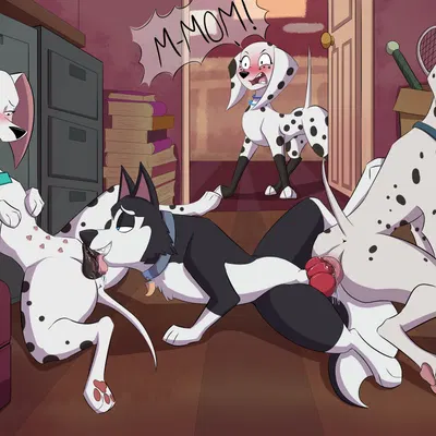 delilah (101 dalmatians), dolly (101 dalmatians), hansel (101 dalmatians) (101 dalmatian street, 101 dalmatians) created by reminic
