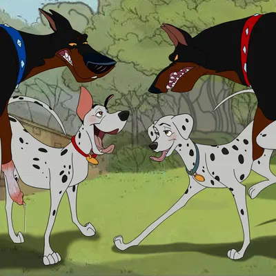 desoto (disney), perdita, pongo (101 dalmatians, disney) created by holidaypup