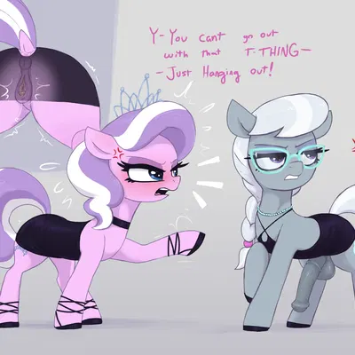 diamond tiara (mlp), silver spoon (mlp) (friendship is magic, hasbro) created by t72b