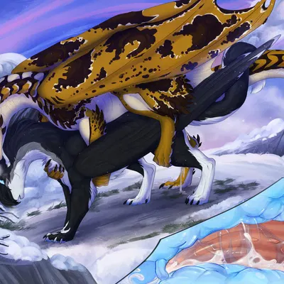 ender (endermoonfur), seraph (serifim) (european mythology, mythology) created by liluay