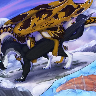 ender (endermoonfur), seraph (serifim) (mythology) created by liluay