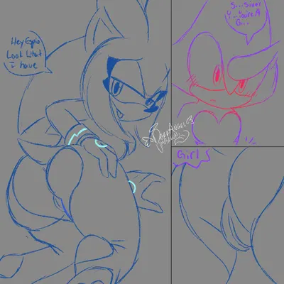 espio the chameleon, silver the hedgehog (sega, sonic the hedgehog (series)) created by dumbeon197