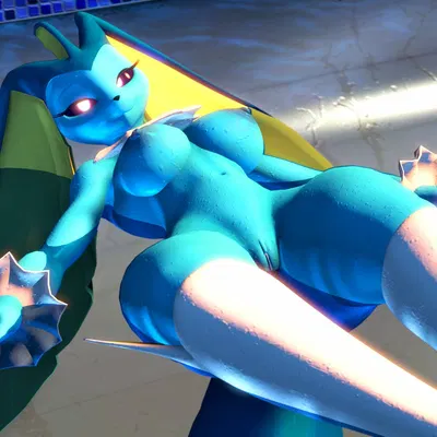 fan character, vaporunny (follygee), warfare vaporunny (nintendo, pokemon) created by viper-desires