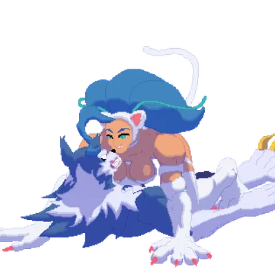 felicia (darkstalkers), jon talbain (capcom, darkstalkers) created by tsunamidusher