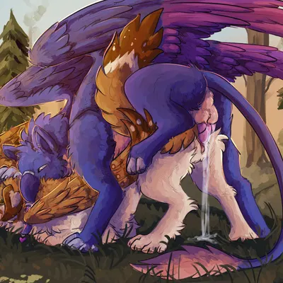 felixgryphon, leaf featherpuppy (mythology) created by hollyvardia