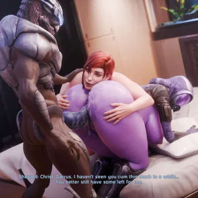 female shepard, garrus vakarian, tali'zorah (bioware, electronic arts) created by seurat