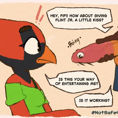 fifi (notsafeforwanking), flint (notsafeforwanking) created by notsafeforwanking