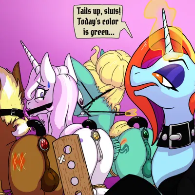 fleur de lis (mlp), sassy saddles (mlp), trenderhoof (mlp) (friendship is magic, hasbro) created by pountach