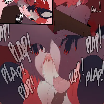 flint (flintsnowfox), munsy (blaxat) created by doink (artist)