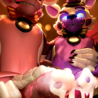funtime foxy (fnaf), funtime freddy (fnafsl) (five nights at freddy's, scottgames) created by jizzyfox