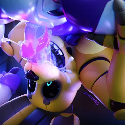 funtime freddy (fnafsl), spring bonnie (fnaf) (five nights at freddy's, into the pit) created by vincead