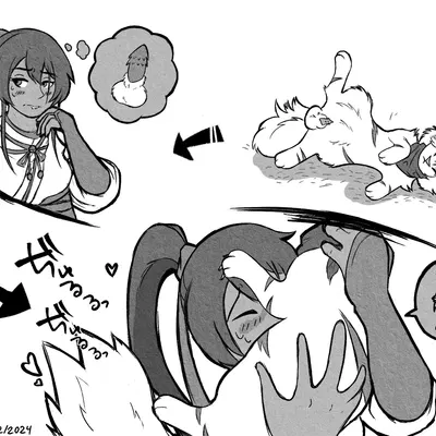 gabimaru, sagiri yamada asaemon (hell's paradise) created by sashimiren