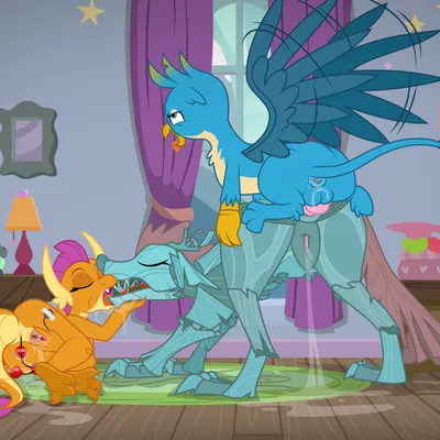 gallus (mlp), ocellus (mlp), smolder (mlp) (friendship is magic, hasbro) created by metalhead97
