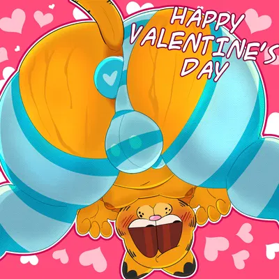 garfield the cat (garfield (series), valentine's day) created by forbobs2, mr smilingdevil
