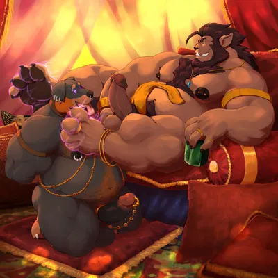 gaur (gaurbeast), scout (scoutpup) created by grisser, third-party edit