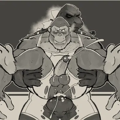 godzilla, king kong (godzilla (series), monsterverse) created by hunter-husky