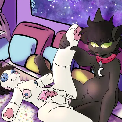 happy (lobotodoc), skye (tinycatskye) created by koikai