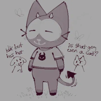 imp cat (bakenek0o) (animal crossing, nintendo) created by zlut385