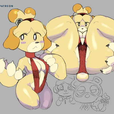 isabelle (animal crossing) (animal crossing, nintendo) created by caliginous