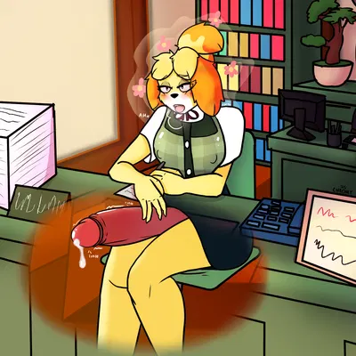 isabelle (animal crossing) (animal crossing, nintendo) created by chromer exe